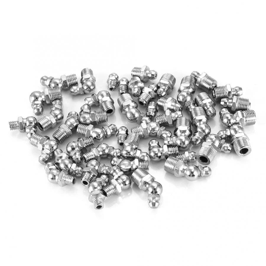 Boxed Straight Bend Grease Nipple Universal Lubrication Set with nickel-plated iron nozzles