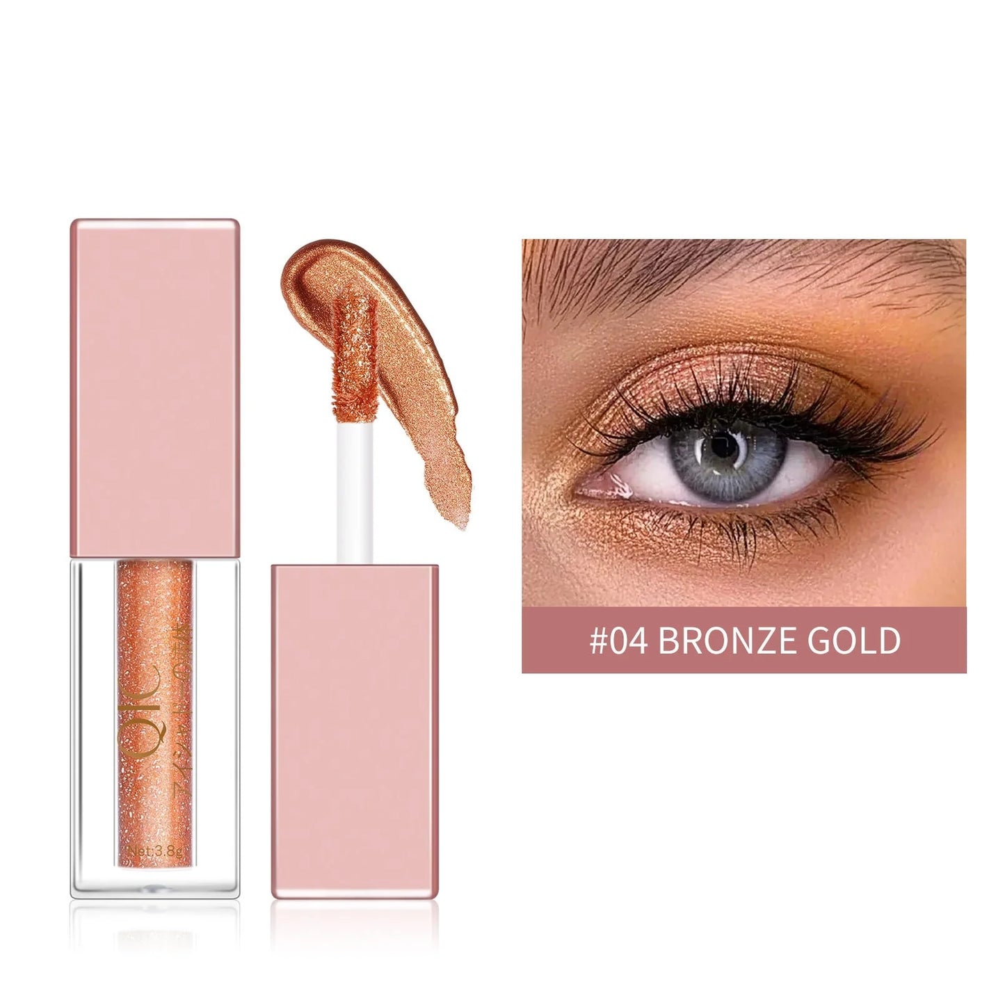 Liquid Eyeshadow with crushed diamond effect in various shades for a glamorous look