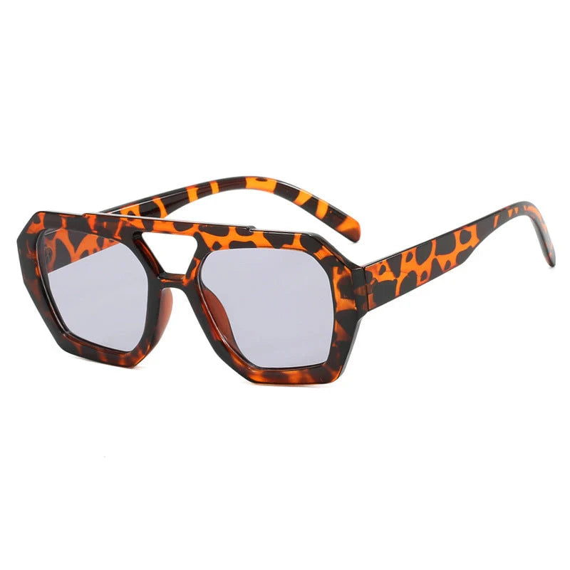 Ins Big Frame Leopard Sunglasses in multiple colours for summer sun protection