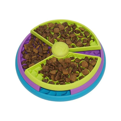 3-layer rotating puzzle pet slow feeder for cats and dogs