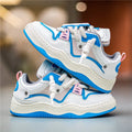Board shoes fashion casual sneaker low top lace-up artificial PU upper PVC sole flat heel White Blue Gray Black