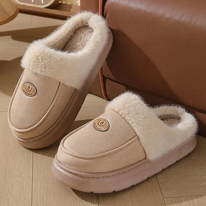 Cozy plush slippers for men in a variety of colors, featuring premium suede upper and rubber non-slip sole for indoor comfort and style