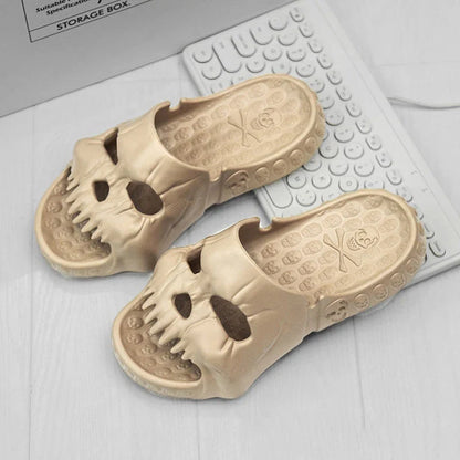 Spooktacular Skull Slides: Comfortable, stylish slippers with a unique skull design, available in a variety of colors and sizes.