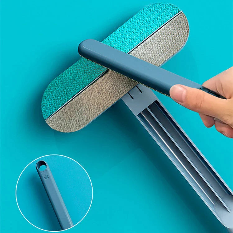Versatile 4-in-1 Window and Surface Cleaning Brush with Soft Flannel-Covered Bristles for Effective Cleaning on Multiple Surfaces