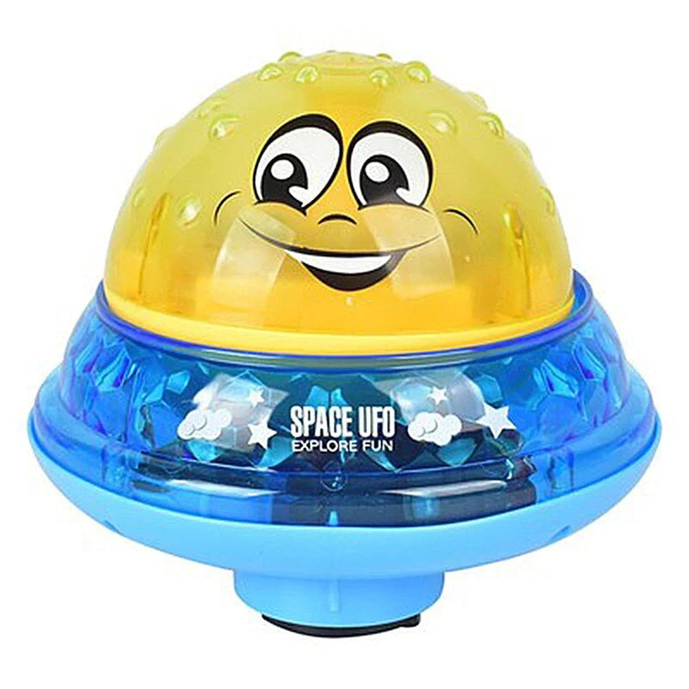 Rotating water spray shower toy for toddlers in bright colours