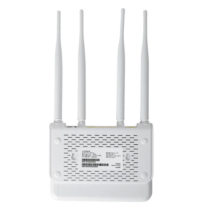 White CPE210 4G LTE wireless router with EU power supply and network cable
