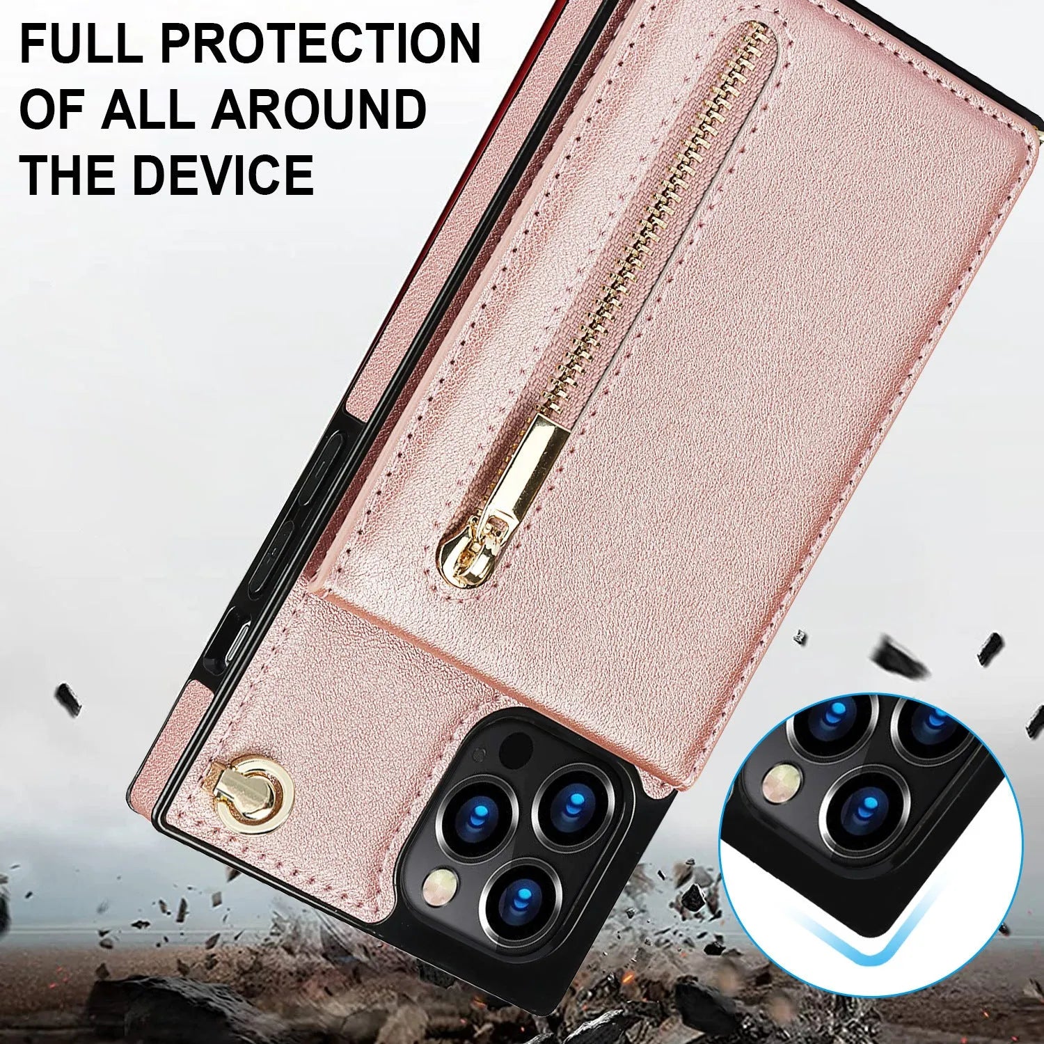 Leather and TPU mobile phone case in solid colours for Samsung and iPhone smartphones.