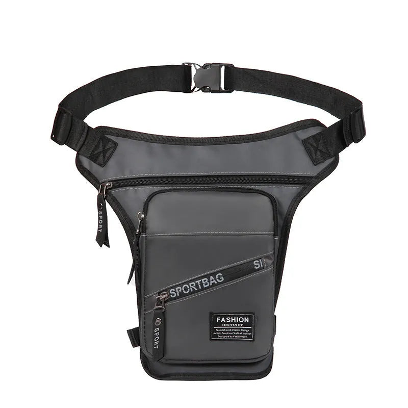 Men's waterproof nylon crossbody leg bag for cycling and outdoor sports in multiple colour options