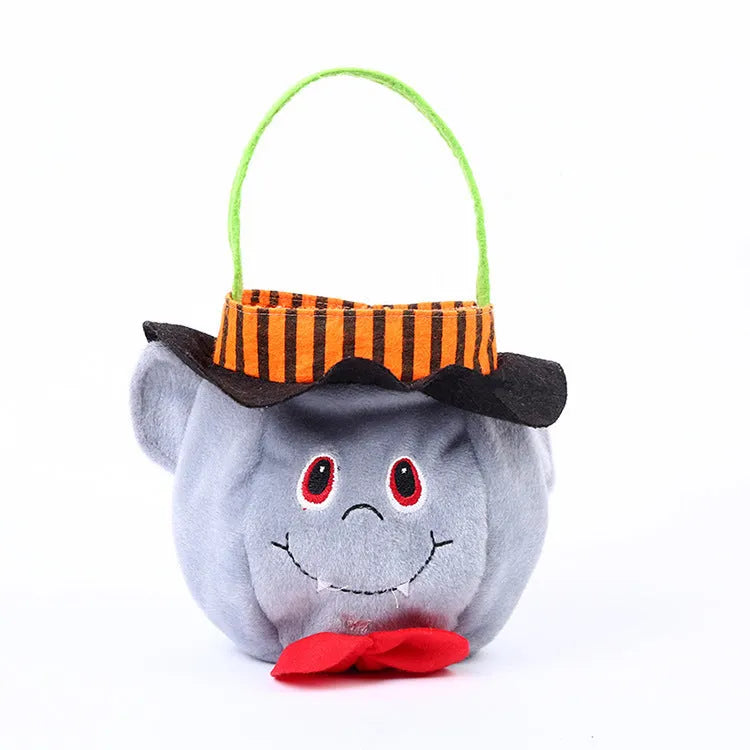 Halloween candy bag in pumpkin, witch, vampire, or blackcat design measuring 16cm square