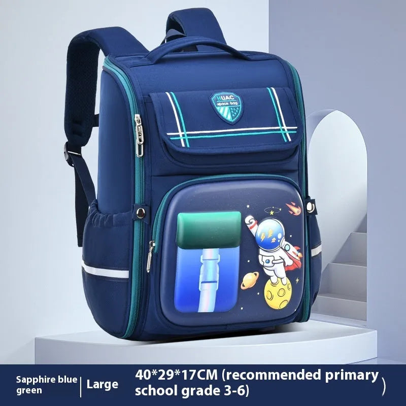 Children's cartoon backpack with animal patterns in Oxford cloth construction and airpillow straps