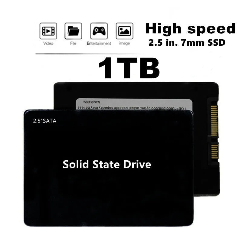 2.5 inch SATA3 solid state drive 1TB with 7mm thickness for laptop and desktop computers