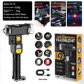 16-function automobile safety hammer flashlight with red warning light and power bank, ABS construction, 1800mAh battery