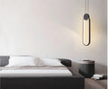 Modern simplicity black chandelier bedside bedroom light for 220V use