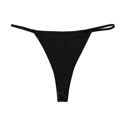 Seamless thin belt buckle T-shaped panties set for women in five colours