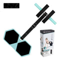 Abdominal wheel with automatic rebound in macaron pink and green colours for home fitness