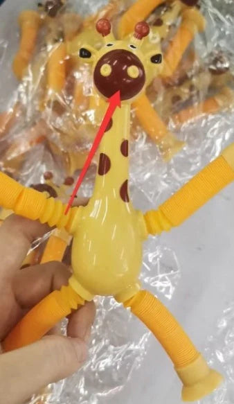 Giraffe Tubes Sensory Toys in various colors for stress relief and sensory play