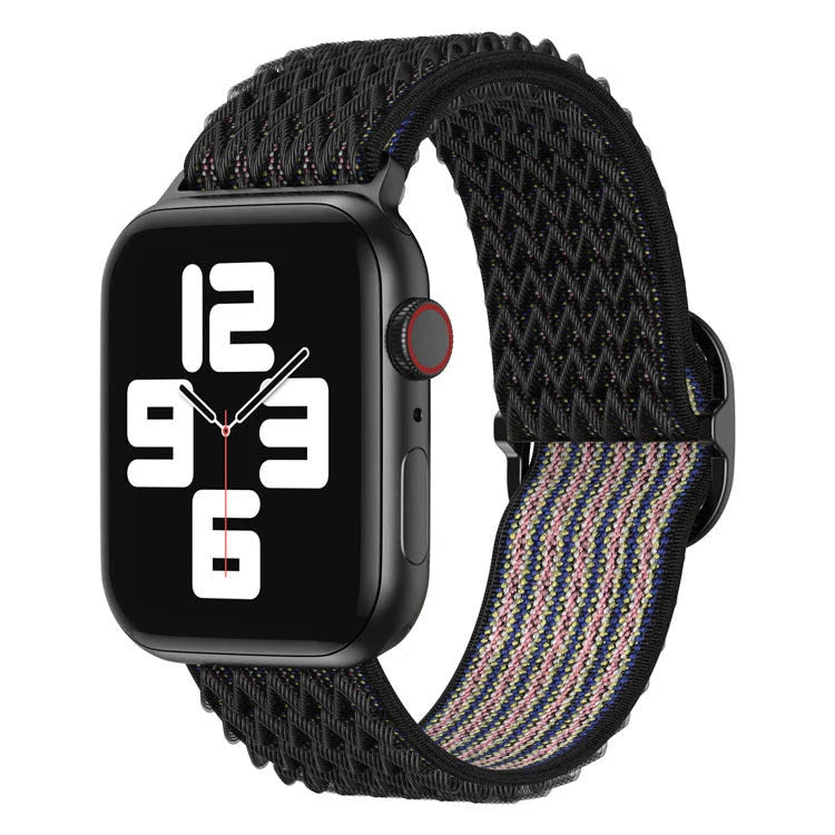 Stylishly Adjustable Apple Watch Strap in Woven Pattern with Customizable Fit