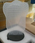 3D night light with hands holding love design, seven colour options, touch control and remote