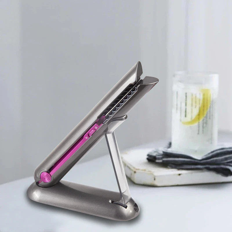 Cordless 2-in-1 Hair Straightener and Curler with Flexible Ceramic Plates for Smooth, Frizz-Free Styling