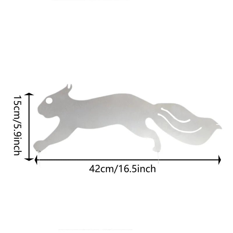Iron squirrel silhouette screw insert for rustic home decor