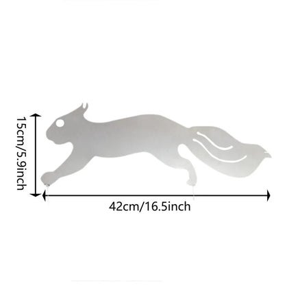 Iron squirrel silhouette screw insert for rustic home decor