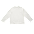 Men's cotton round neck long sleeve T-shirt in apricot, loose fit, solid colour, front view