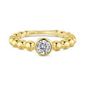 S925 sterling silver ring wave bead design gold colour geometric polka dot pattern women's ring