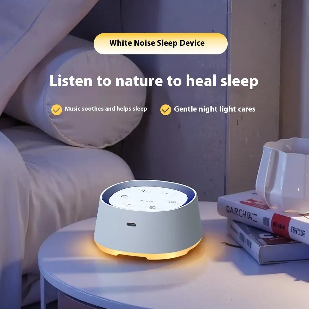 White rechargeable baby night light with crying induction and music function