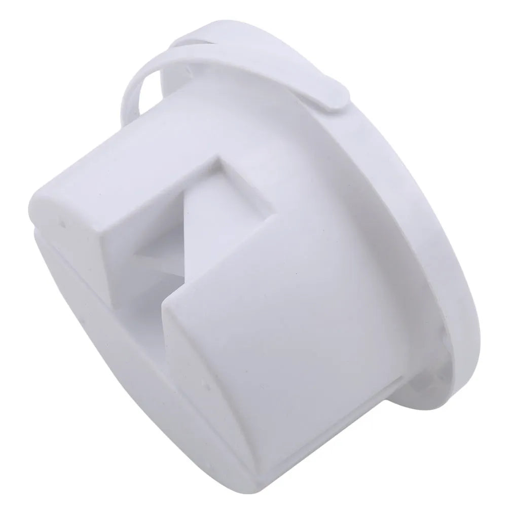 White plastic portable brush holder for painting, shown with approximate 16.5 cm diameter.