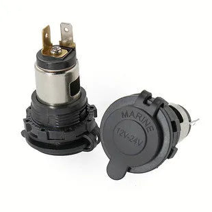 Waterproof ABS vehicle cigarette lighter socket with 12V output and 2.8cm hole size for car modification