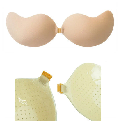 Deep V Invisible Bra with Mango Cup for seamless support under swimwear or dresses