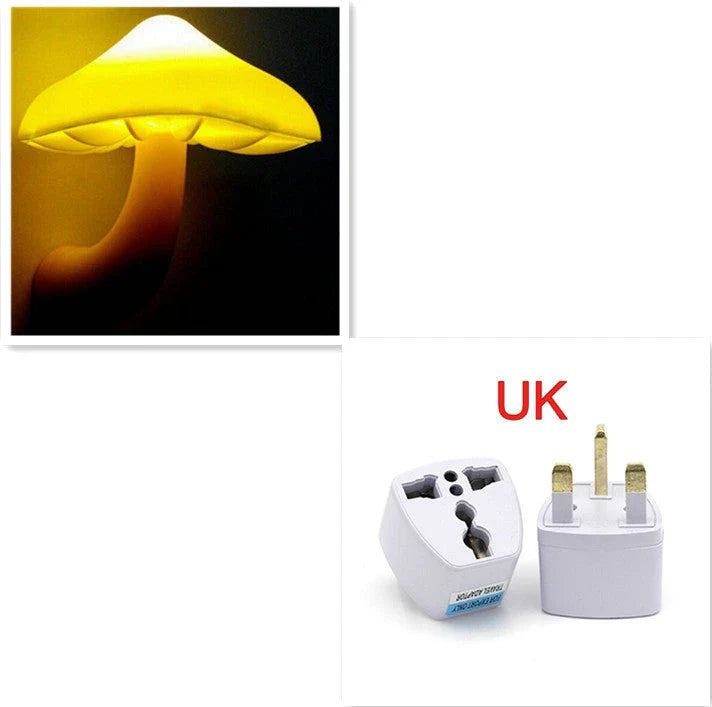 Cozy Mushroom-Shaped Night Light with Automatic Sensor for Warm, Soothing Illumination in Bedrooms and Nurseries
