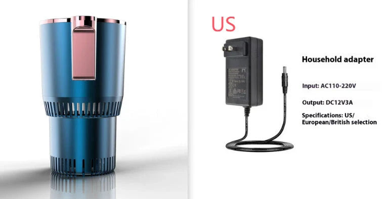 12V smart car cup holder with digital temperature display for heating and cooling drinks