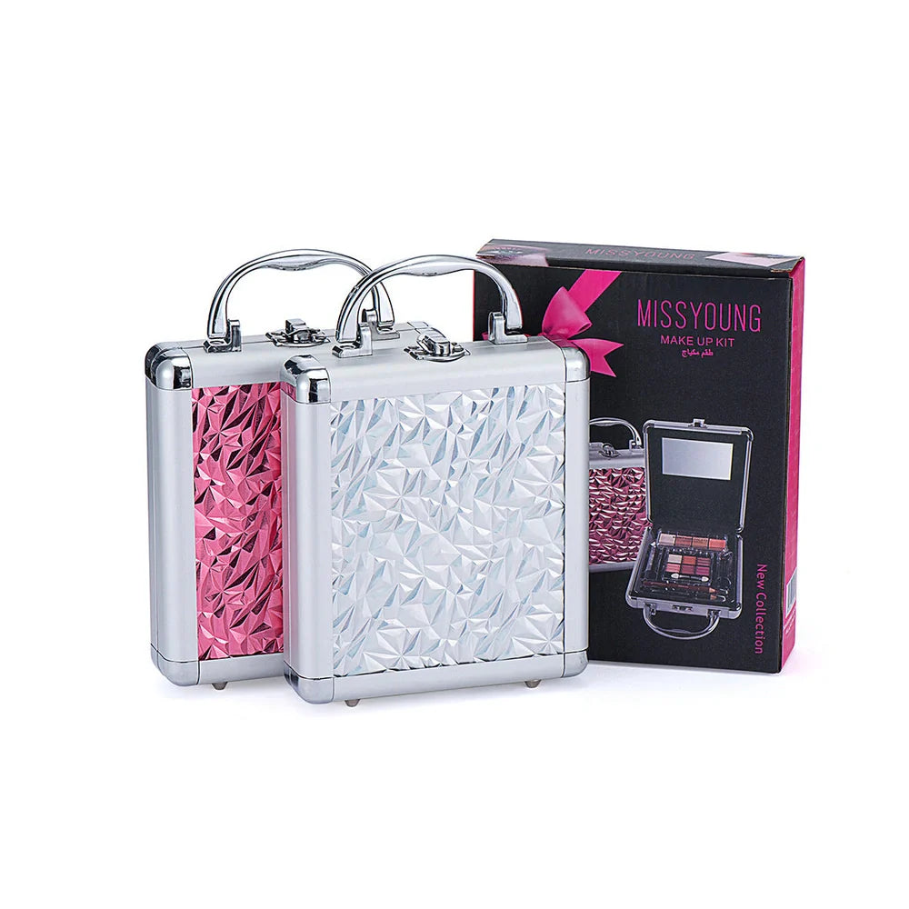 Contouring balm eyeshadow palette lipstick cosmetic set with eight colours in aluminium case