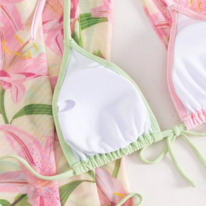 Bikini swimsuit with printed pattern in colour from picture one, sizes S to XL for women