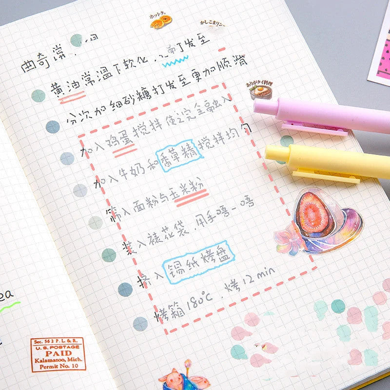 Waterproof PET transparent sticky notes in cartoon shapes for durable note-taking