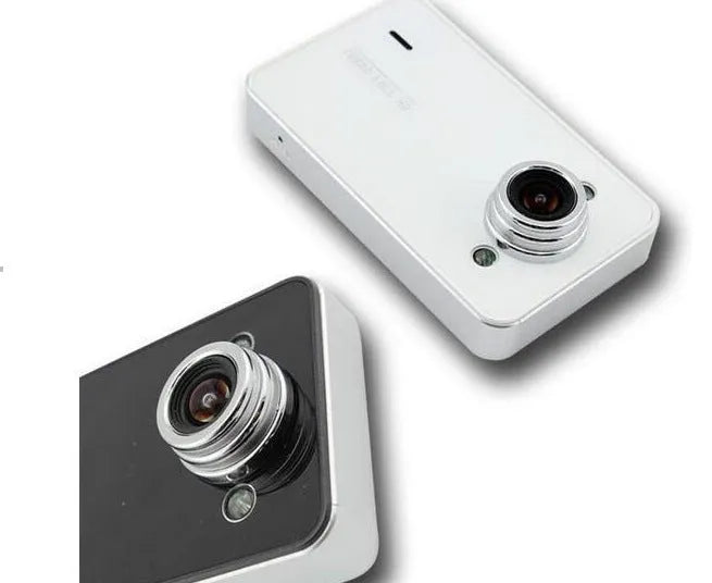 K6000 black car driving recorder with wide-angle lens and bracket for windshield mount