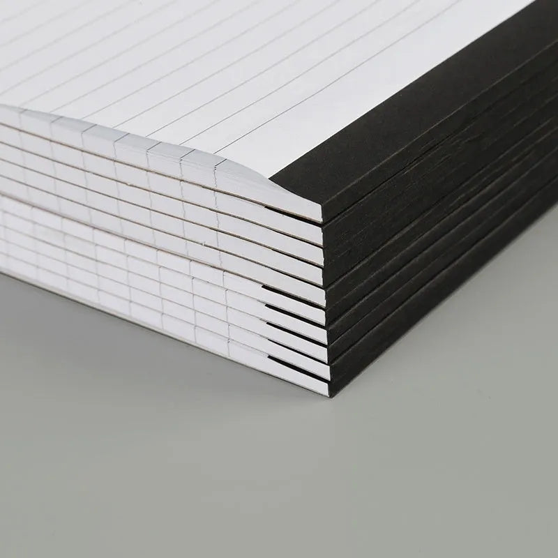 A4 tearable meeting notebook with grid pages and adhesive binding