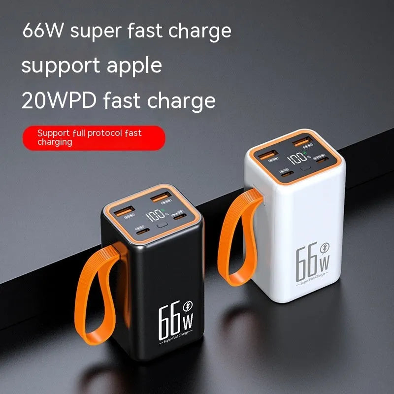 PD66W Fast Charge 20000 MA Power Bank in black and white colour options