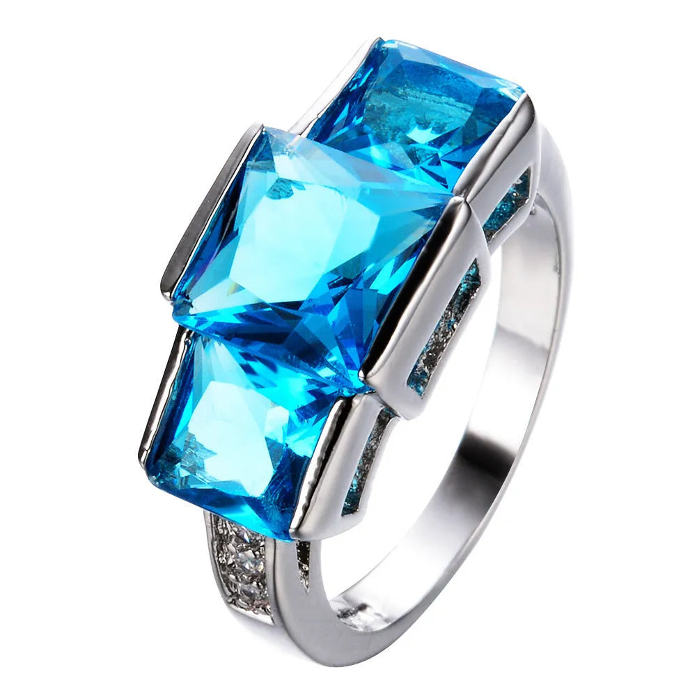 Electroplated copper ring in multiple colours with geometric design, sizes 6-10