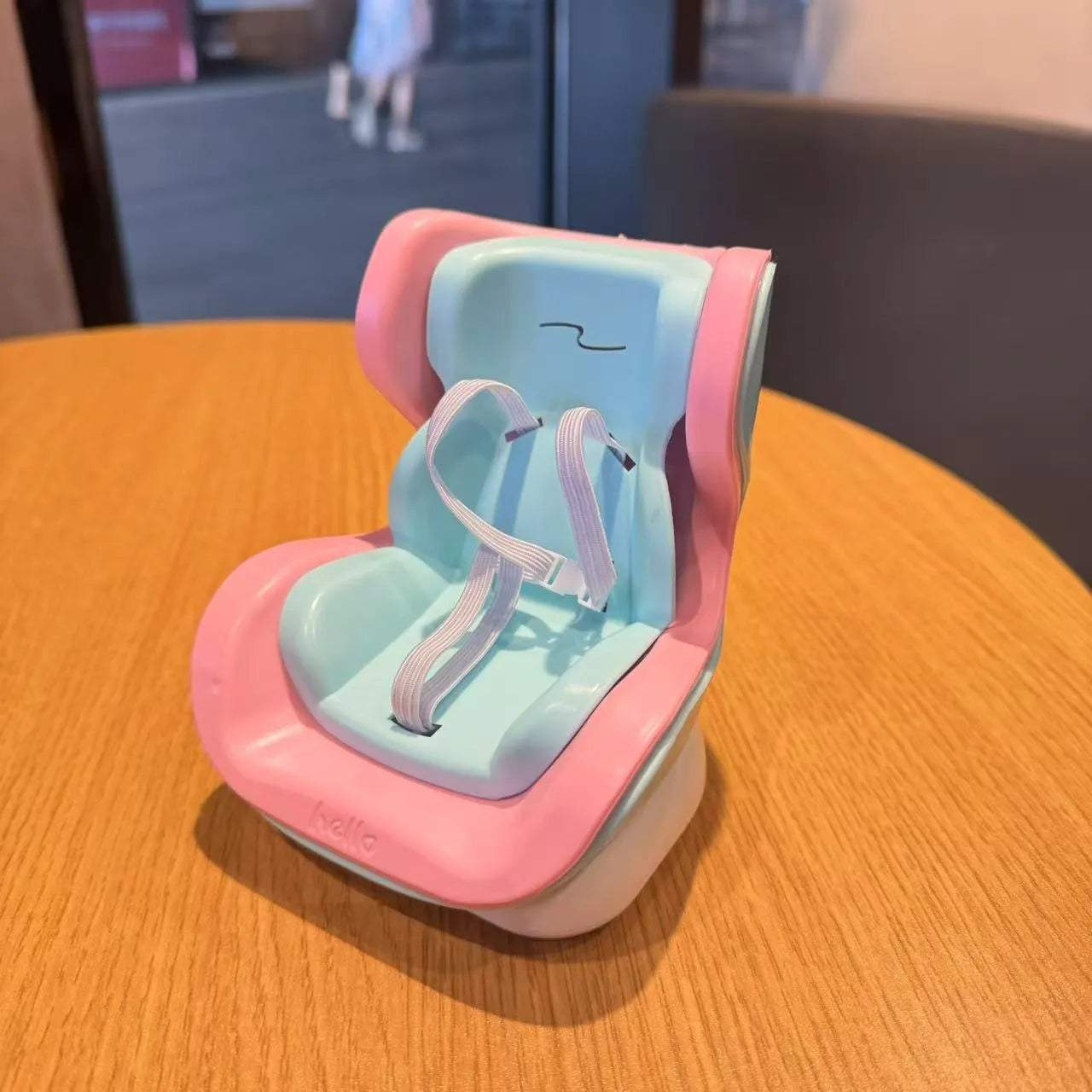 Cute cartoon car ornament doll accessory with magnetic base and air outlet clips in milk tea colour