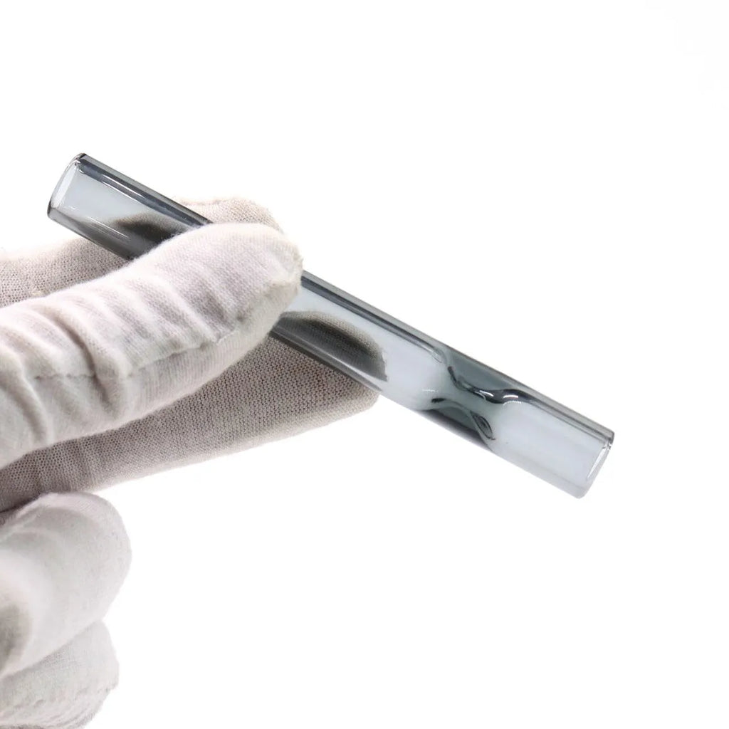 Clear glass telescopic smoking pipe nozzle for water pipes with transparent colour-mixing design