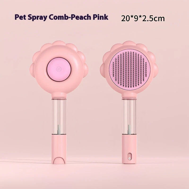 Versatile 2-in-1 Pet Grooming Brush and Comb with Curved Teeth Design for Effective Brushing and Detangling