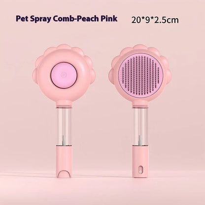 Versatile 2-in-1 Pet Grooming Brush and Comb with Curved Teeth Design for Effective Brushing and Detangling