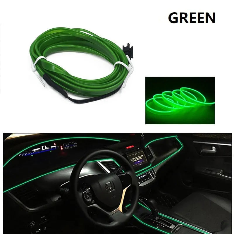 6-metre flexible USB LED car interior ambient lighting strip in multiple colour options