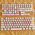 Meow Meow Team character mechanical keyboard key cap set with 141 pieces showing five-sided sublimation printing