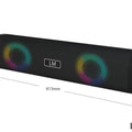 Wireless Bluetooth private speaker with colour light, black shell, plastic construction