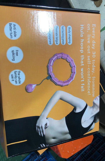 Adjustable waist hoop made of durable polypropylene for at-home fitness and calorie burning