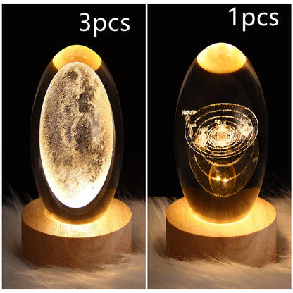 Magical Galaxy Crystal Ball Lamp with captivating 3D celestial lighting effects