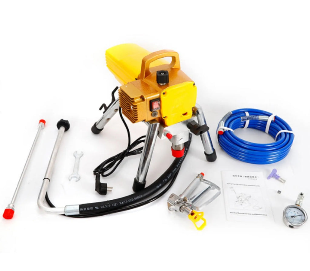 Blue portable electric airless spraying machine with extension rod and accessories